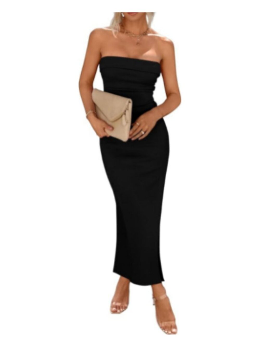 PRETTYGARDEN Women's Summer Bodycon Strapless Maxi Dress XL NWT